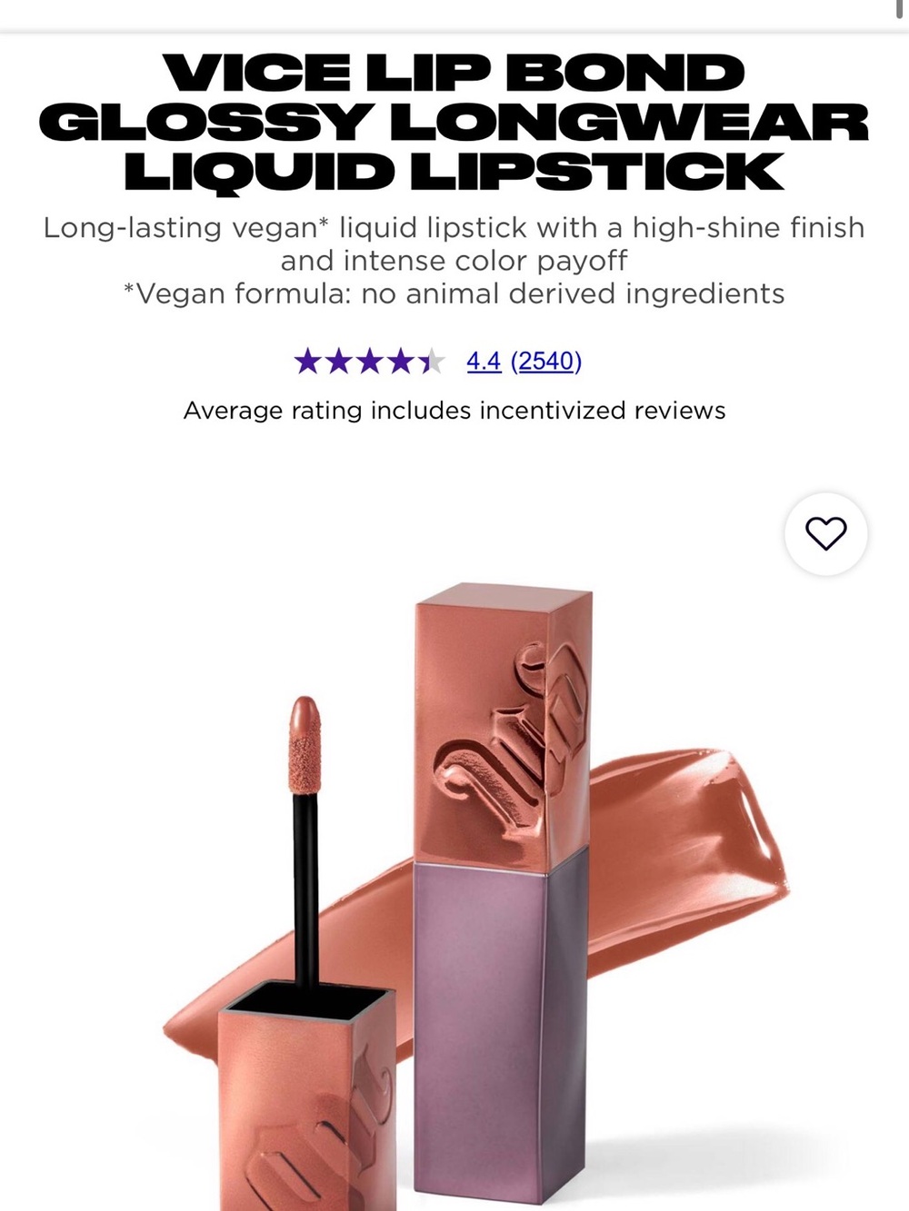 Urban Decay Vice Lip Bond Glossy Longwear Liquid Lipstick - Pleased NIB